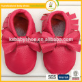 En stock 2015 best selling hot sale de haute qualité pour bébé en cuir mocassins